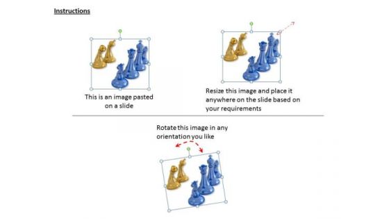 Stock Photo Winning Blue Team Of Chess Game PowerPoint Slide
