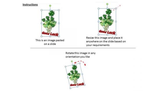 Stock Photo Wishing Someone Good Luck PowerPoint Template