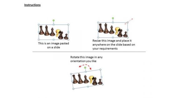 Stock Photo Wooden Chess Pawns PowerPoint Slide