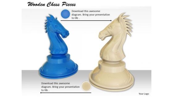Stock Photo Wooden Chess Pieces PowerPoint Slide