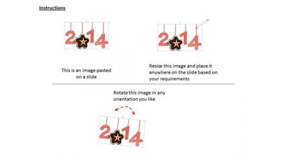 Stock Photo Year 2014 With Christmas Cookie PowerPoint Slide
