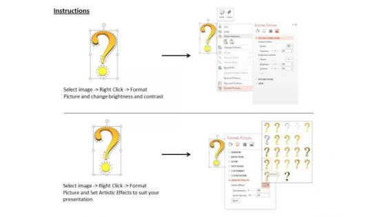 Stock Photo Yellow Question Mark With Silver Chip Border PowerPoint Slide PowerPoint Slide