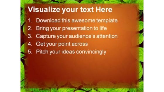 Stone Wall Surface With Green Nature PowerPoint Templates And PowerPoint Backgrounds 0311