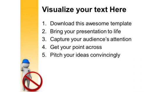Stop For Warning Sign PowerPoint Templates Ppt Backgrounds For Slides 0713