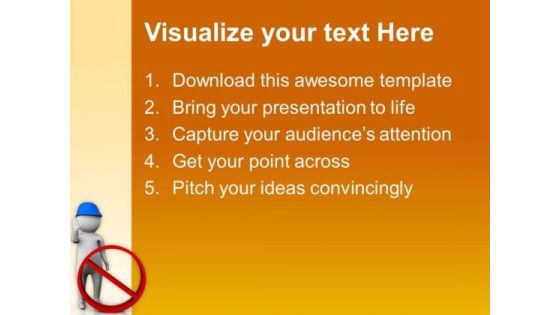 Stop For Warning Sign PowerPoint Templates Ppt Backgrounds For Slides 0713