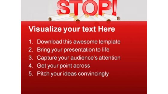 Stop Smoking Health PowerPoint Templates And PowerPoint Backgrounds 0811