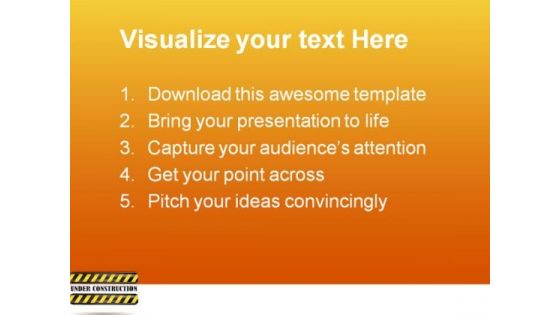 Stop Under Construction PowerPoint Themes And PowerPoint Slides 0811