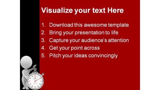 Stop Watch Metaphor PowerPoint Backgrounds And Templates 1210