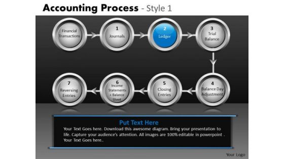 Straight Line Process Chart PowerPoint Slides Ppt Templates