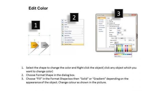 Straight Series Of Horizontal Arrows 2 Stages Making Flow Charts PowerPoint Slides