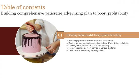 Strategic Advertising Plan For Bakehouse Business Table Of Contents Elements Pdf