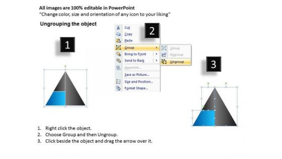 Strategic Management 2d Pyramid With Complex Design Marketing Diagram