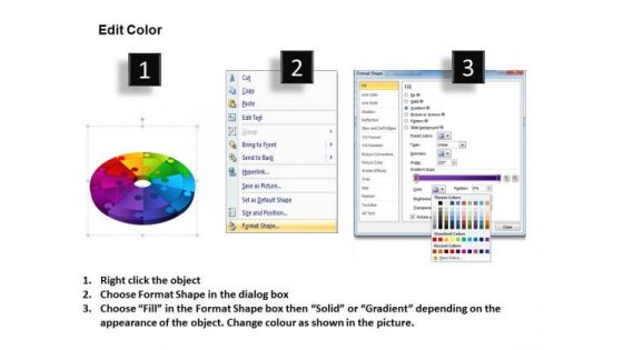 Strategic Management 3d Circle Puzzle Diagram Flow Slide Layout Business Diagram