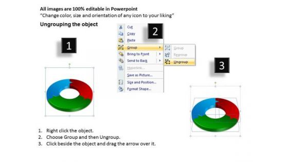 Strategic Management 3d Circular Chart 3 Stages Templates Sales Diagram