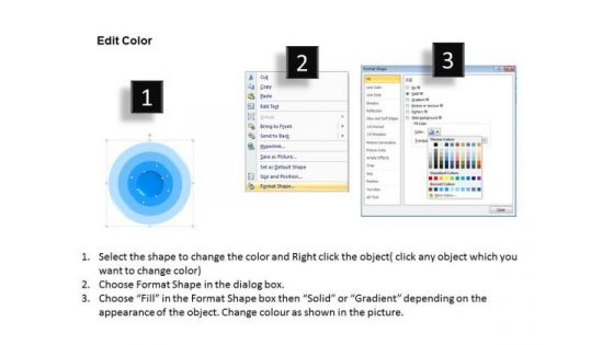 Strategic Management 3d Circular Concentric Diagram Sales Diagram