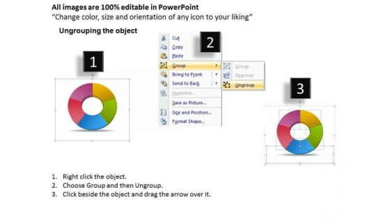 Strategic Management 3d Circular Donut 5 Stages Sales Diagram