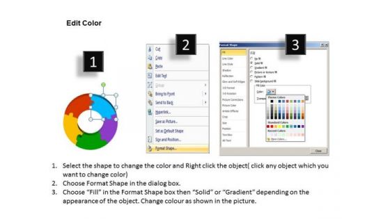Strategic Management 3d Circular Puzzles 5 Stages Sales Diagram