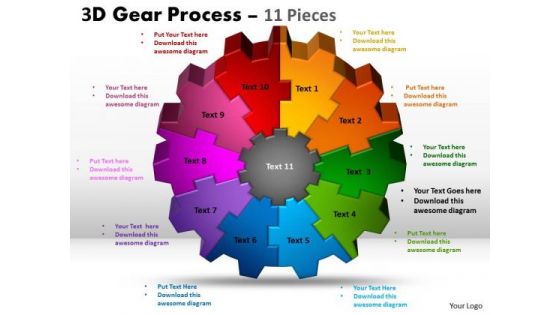 Strategic Management 3d Gear 11 Pieces Style Sales Diagram Strategic Management 3d Gear 11 Pieces Style Sales Diagram