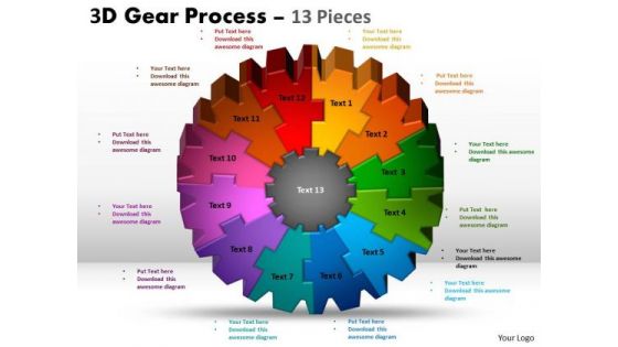 Strategic Management 3d Gear Process 13 Pieces Style Sales Diagram Strategic Management 3d Gear Process 13 Pieces Style Sales Diagram