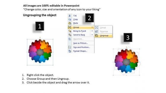 Strategic Management 3d Gear Process Sales Diagram