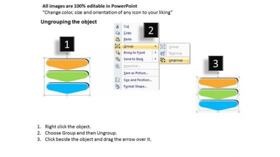 Strategic Management 3d Paper Bookmarks 3 Stages Business Diagram