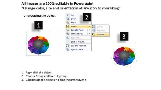Strategic Management 3d Puzzle Business Process 10 Stages Marketing Diagram
