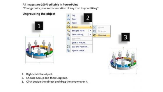 Strategic Management 3d Rotation Diagram Chart 7 Stages Marketing Diagram