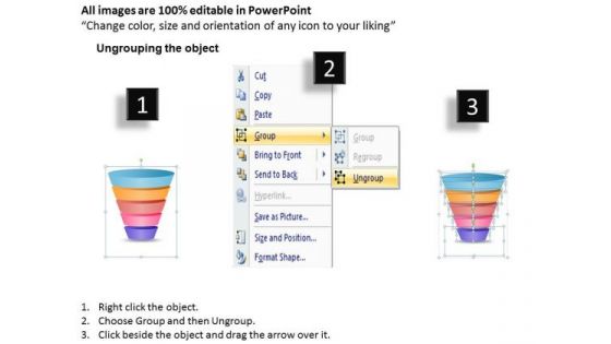 Strategic Management 5 Layered Filter Process Diagram Sales Diagram