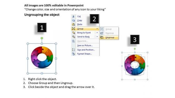 Strategic Management 9 Components Circular Flow Puzzle Process Sales Diagram