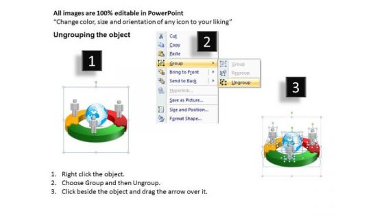 Strategic Management Annular Chart With Diagram Globe 3 Stages Business Diagram