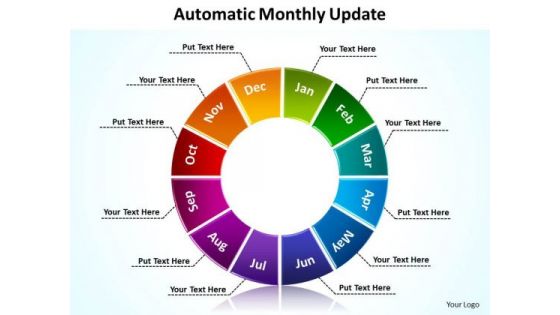Strategic Management Automatic Monthly Update Sales Diagram