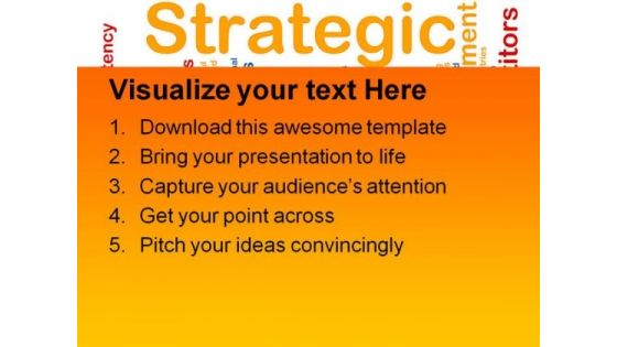 Strategic Management Business PowerPoint Background And Template 1210