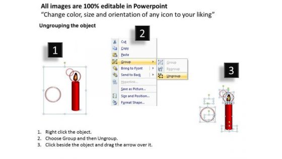 Strategic Management Candle Melting Diagram Style 1 Sales Diagram