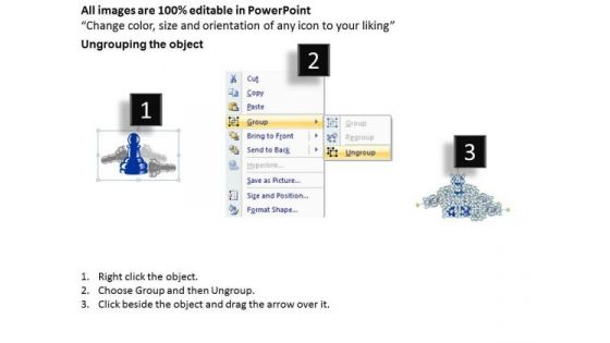 Strategic Management Chess Pawn Pieces Sales Diagram
