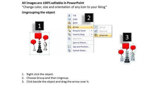 Strategic Management Chess Pieces Strategy Diagram