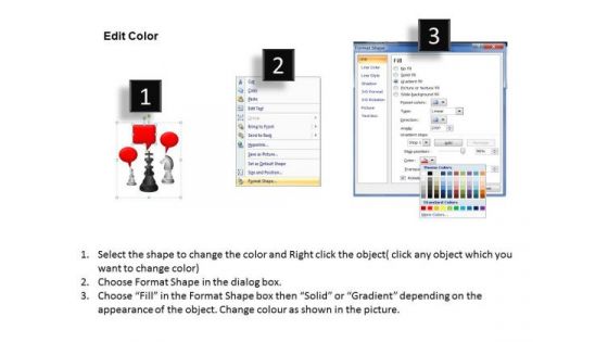 Strategic Management Chess Pieces Strategy Diagram
