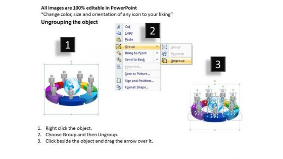 Strategic Management Circular Promotion Flow Chart 7 Stages Sales Diagram