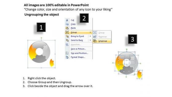 Strategic Management Circular With Center Circle Templates Sales Diagram