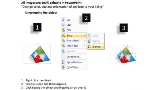 Strategic Management Colorful Pyramid Puzzle Sales Diagram