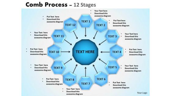 Strategic Management Comb Process 12 Stages Business Diagram
