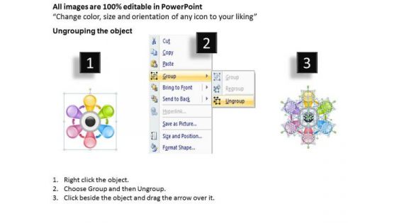 Strategic Management Flower Petal Circular Diagram With 6 Stages Consulting Diagram