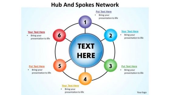 Strategic Management Hub And Spokes Network Business Diagram