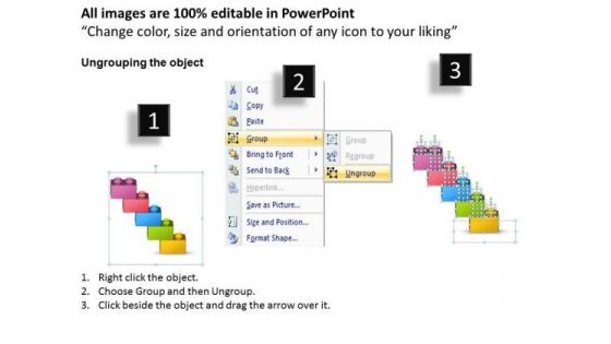 Strategic Management Lego Blocks Step Process 5 Stages Sales Diagram