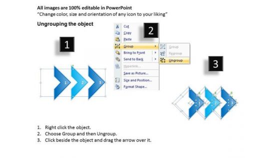 Strategic Management Linear Arrow 3 Stages Business Finance Strategy Development