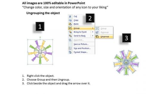 Strategic Management Many To One Process 9 Step Business Diagram