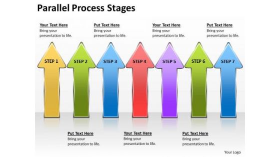 Strategic Management Parallel Process Stages Business Framework Model