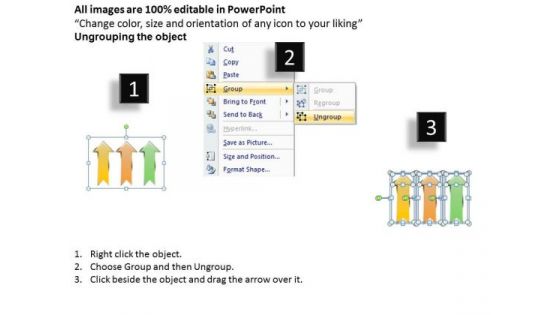 Strategic Management Parallel Up Arrow Process Business Diagram