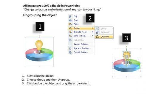 Strategic Management Pie With Idea Concept Stages Sales Diagram