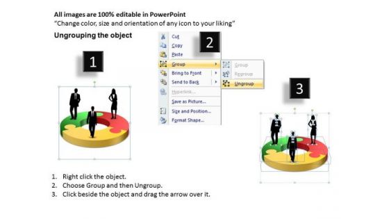Strategic Management World Business 3 Stages Business Diagram