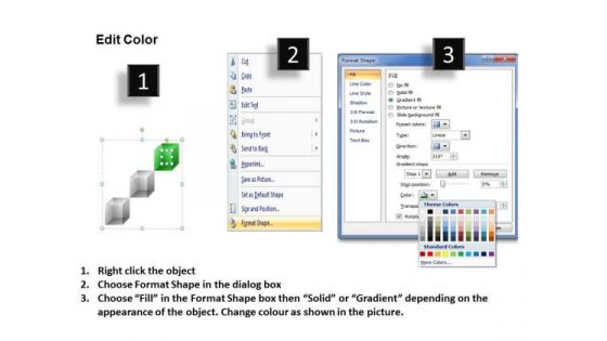 Strategy Diagram 3 Staged Cubes With Numbers Sales Diagram
